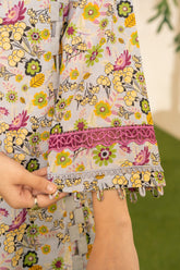 Lime Light Digital Printed Chamki Lawn 3 Piece Suit – Light Purple (U2501)